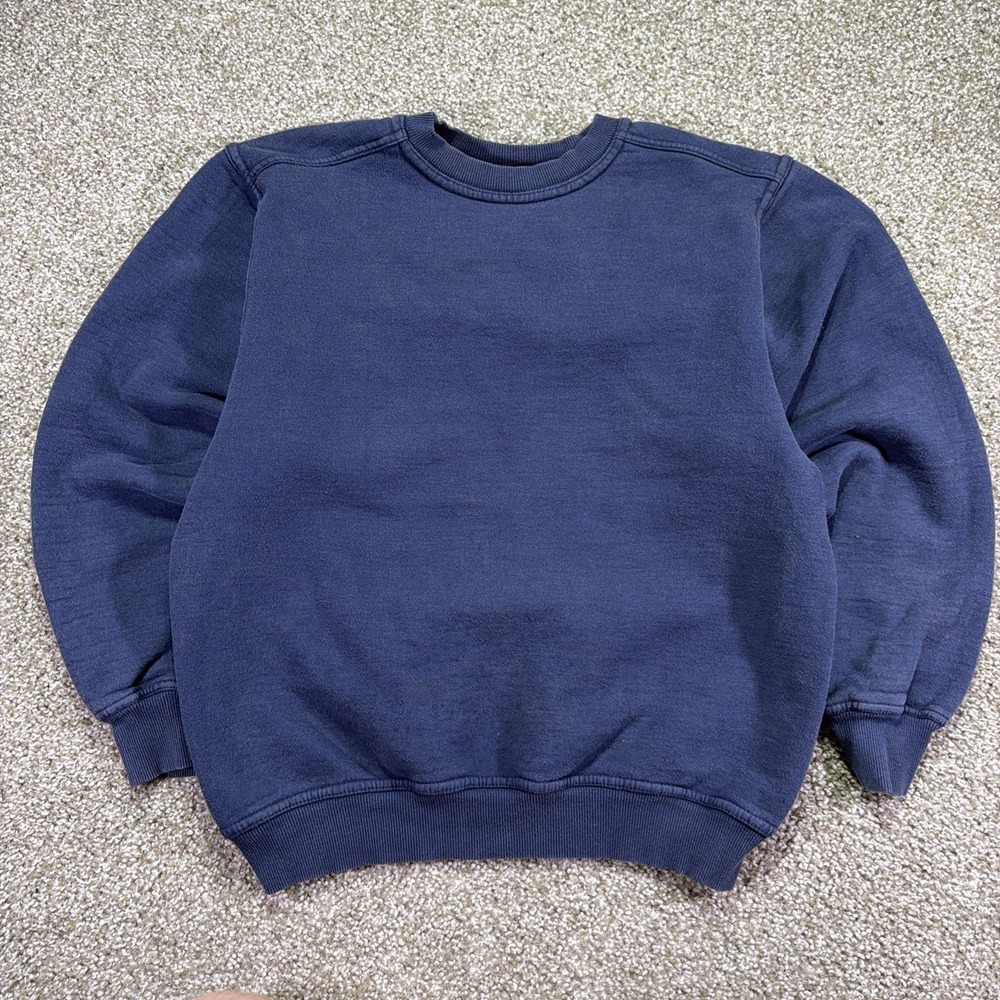 Vintage Russell Athletic Faded Sweatshirt Navy Blue Heavyweight